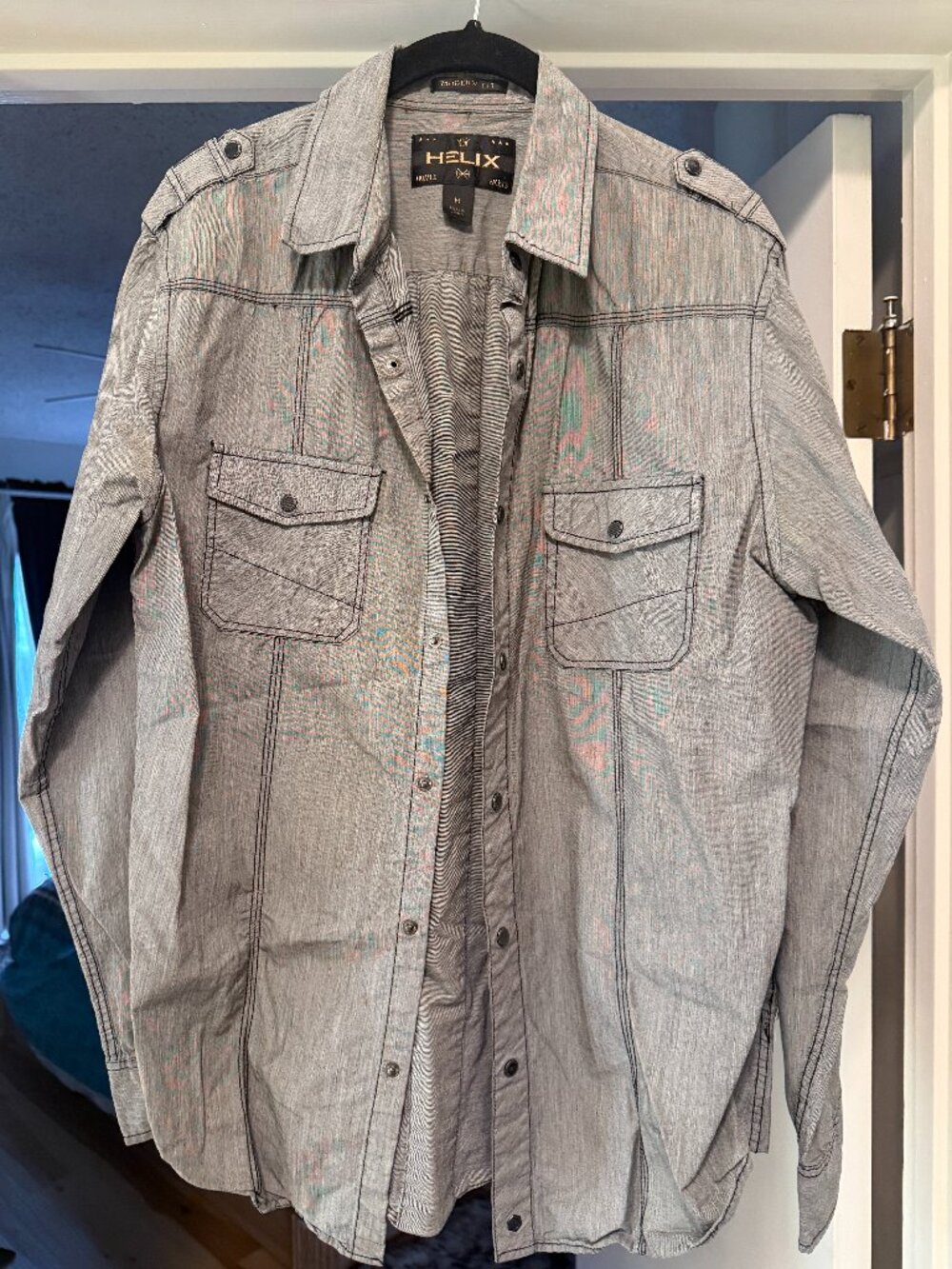 Helix Modern Fit Shirt in charcoal M